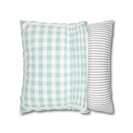 Meadow Mist Gingham Classroom Pillow Cover | Miss Honey's Cottage Classroom