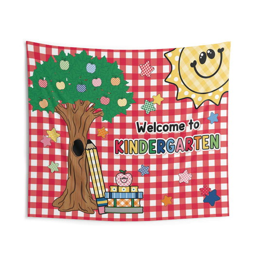 Welcome to Kindergarten Classroom Wall Tapestry | 90s Teacher