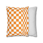 Orange Checkerboard Pillow Cover