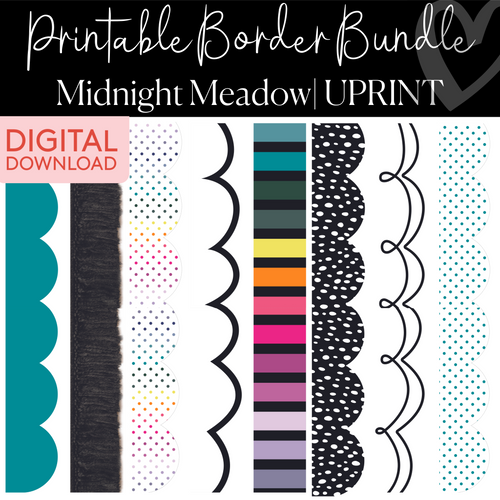 Printable Border Bundle | Midnight Meadow