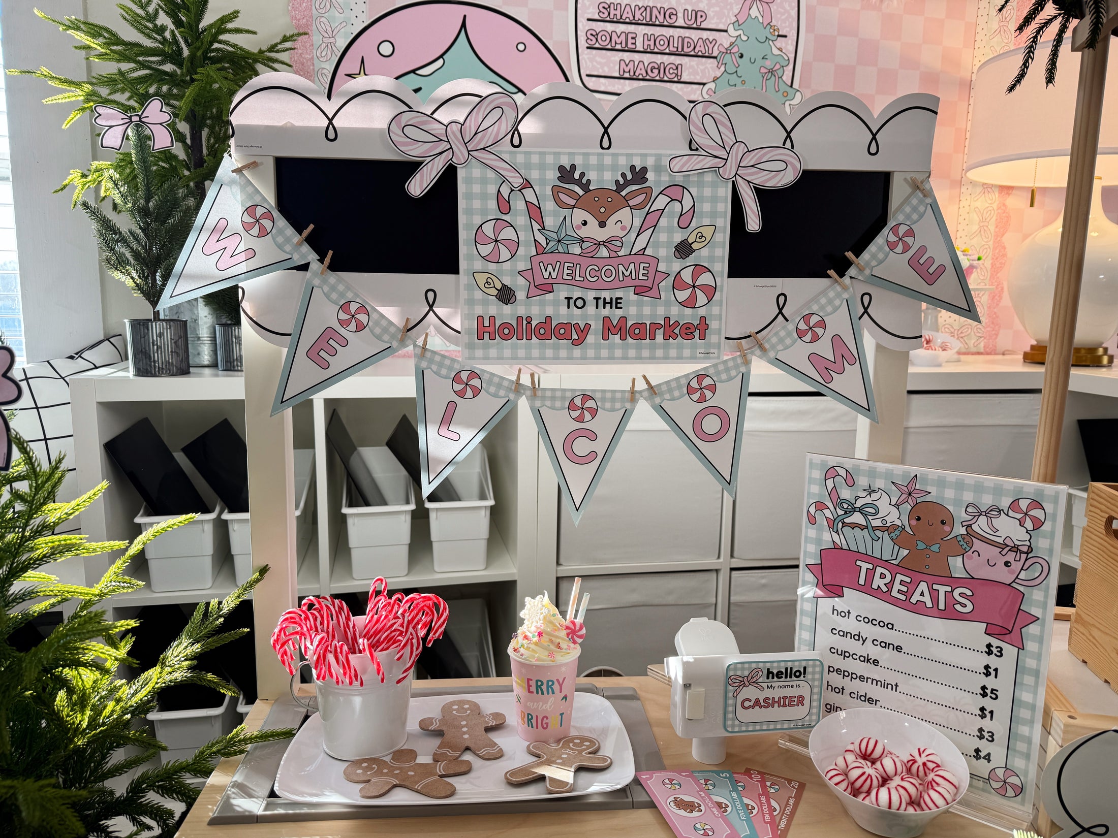 Printable December Dramatic Play Holiday Market and Tree Farm