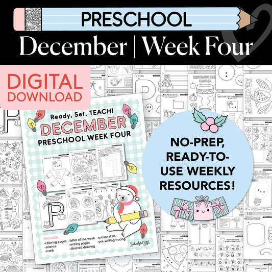 Printable Preschool December Week 4 Resources
