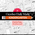 Load image into Gallery viewer, Printable Kindergarten October Daily Math
