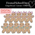 Load image into Gallery viewer, Printable Christmas Gingerbread Cutouts | Frosted School Days
