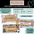 Load image into Gallery viewer, Personalized Editable Canva Kraft Style Banner Bundle 5
