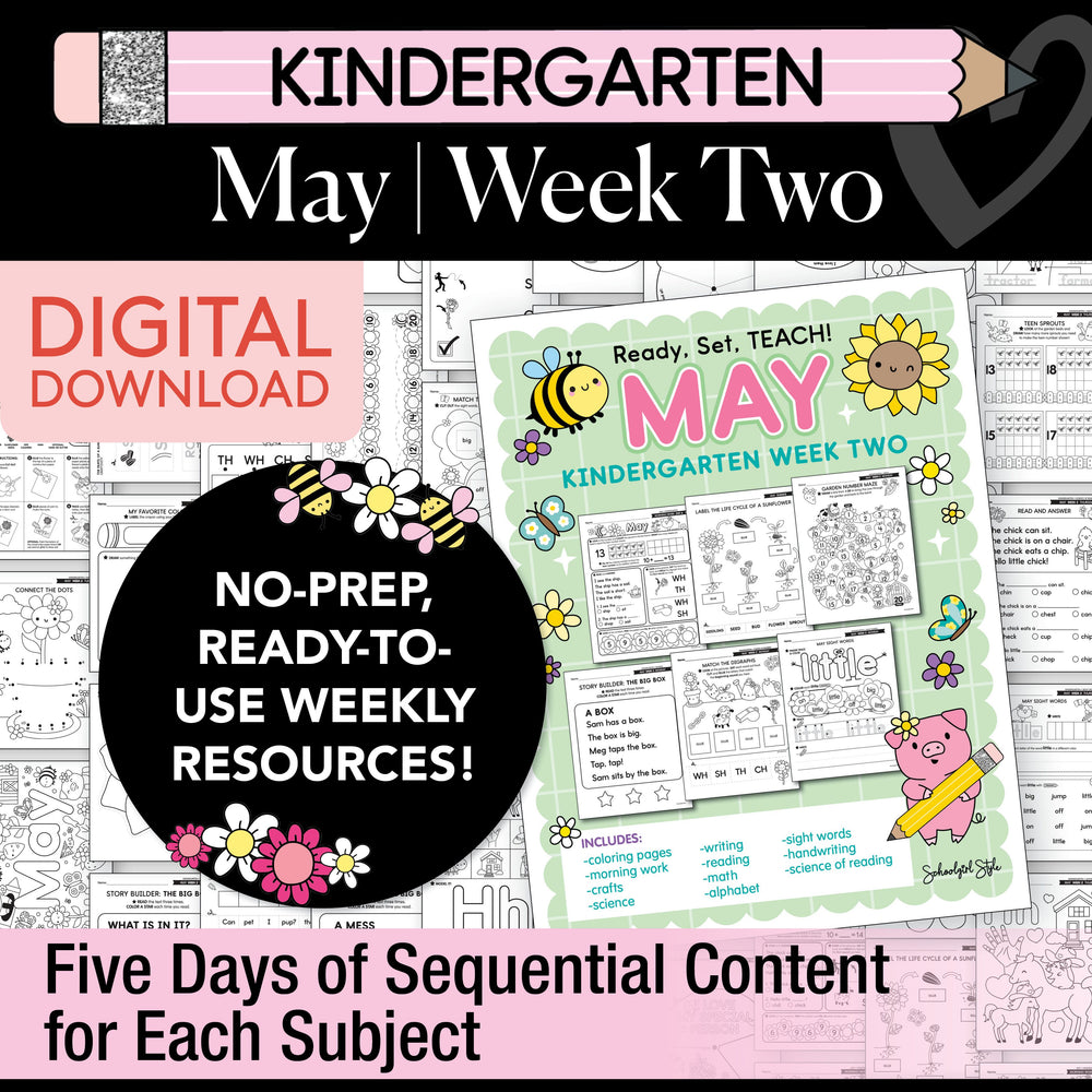 Printable Kindergarten May Week 2 Resources
