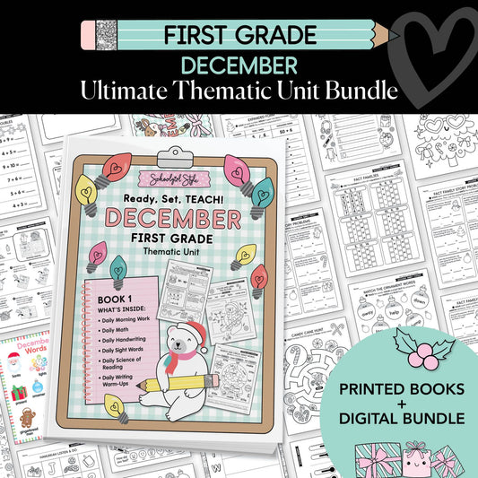 Ultimate First Grade December Thematic Unit Bundle