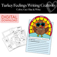Load image into Gallery viewer, Printable Turkey Feelings Writing Craftivity
