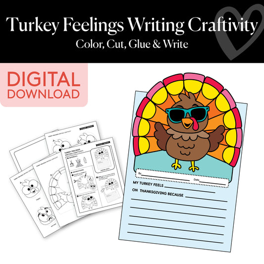 Printable Turkey Feelings Writing Craftivity
