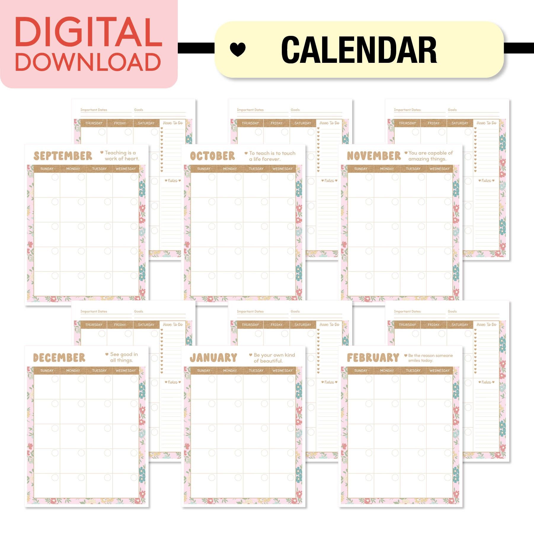 Printable Teacher Planner | Miss Honey's Cottage Classroom