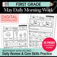 Load image into Gallery viewer, Printable First Grade May Daily Morning Work
