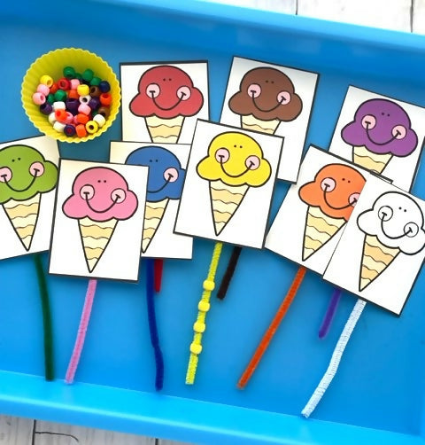 Ice Cream Fine Motor Activities for Pre-K and Preschool