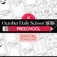 Load image into Gallery viewer, Printable Preschool October Scissor Skills Worksheets
