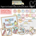 Load image into Gallery viewer, Printable Papers to Grade Folder & Pencil Labels | A Year In Pastel
