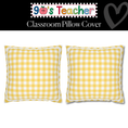 Load image into Gallery viewer, Yellow Gingham Classroom Pillow Cover | 90s Teacher
