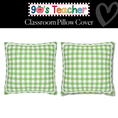 Load image into Gallery viewer, Light Green Gingham Classroom Pillow Cover | 90s Teacher
