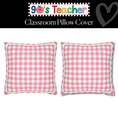 Load image into Gallery viewer, Pink Gingham Classroom Pillow Cover | 90s Teacher

