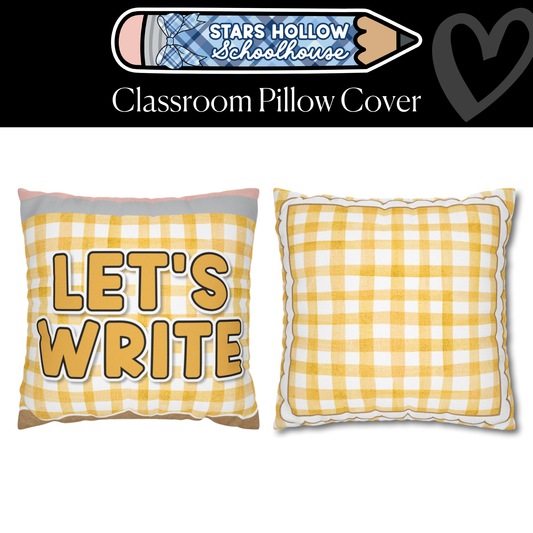 Let's Write Classroom Pillow Cover| Stars Hollow Schoolhouse