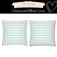 Load image into Gallery viewer, Meadow Mist Gingham Classroom Pillow Cover | Miss Honey's Cottage Classroom

