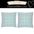 Load image into Gallery viewer, Heritage Teal Gingham Classroom Pillow Cover | Miss Honey's Cottage Classroom

