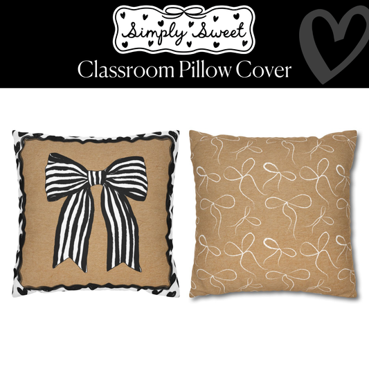 Simply Perfect Bow Classroom Pillow Cover | Simply Sweet
