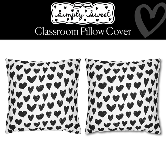 Pocketful of Hearts Classroom Pillow Cover | Simply Sweet