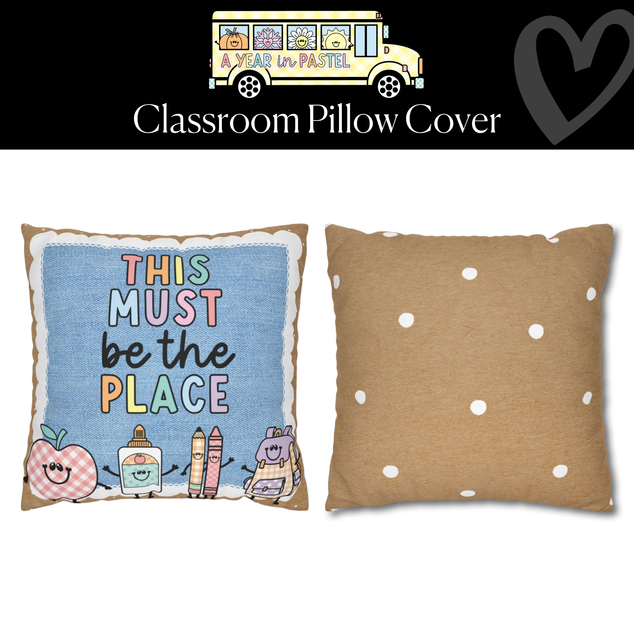 This Must be the Place Classroom Pillow Cover | A Year In Pastel