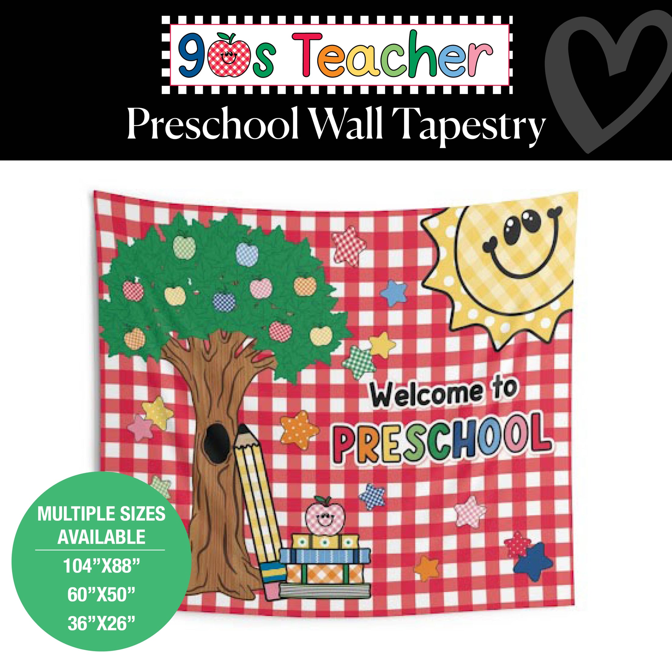 Welcome to Preschool Classroom Wall Tapestry | 90s Teacher