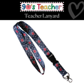 Load image into Gallery viewer, 90s teacher apple lanyard
