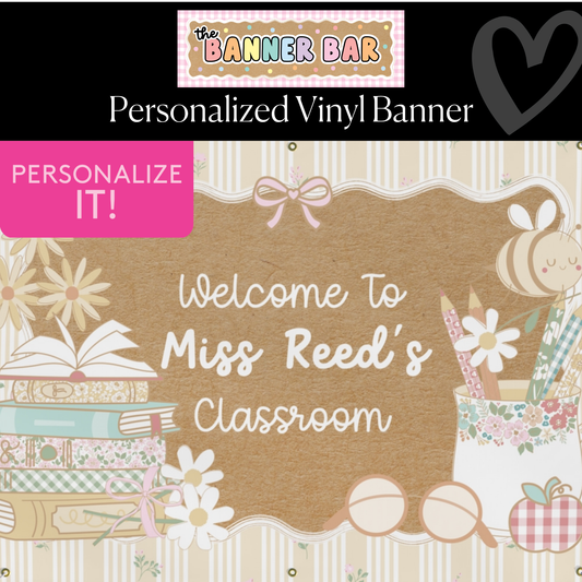 Blooming Classroom Personalized Banner | Banner Bar