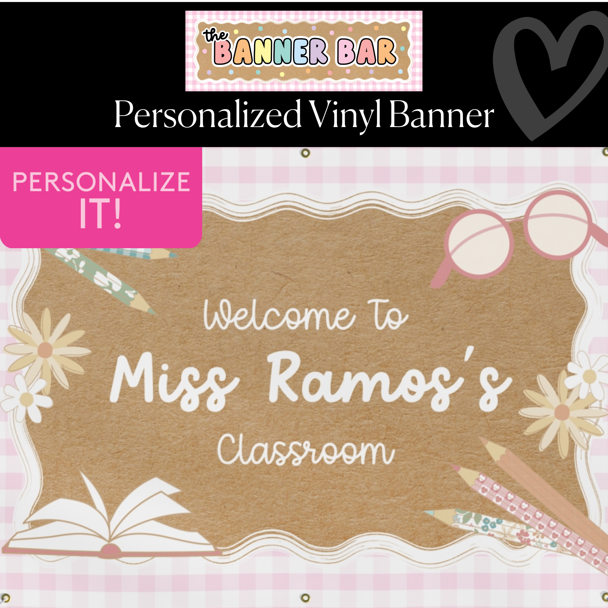 Daisy Days Personalized Classroom Banner | Banner Bar