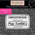 Load image into Gallery viewer, Composition Cutie Personalized Banner | Banner Bar
