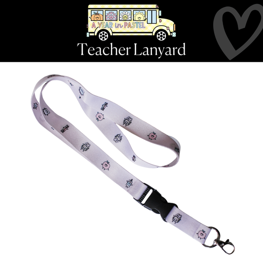 A Year In Pastel Everyday Classroom Teacher Lanyard | A Year In Pastel