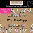 Load image into Gallery viewer, Pretty Pastel Crayons Personalized Classroom Banner | Banner Bar
