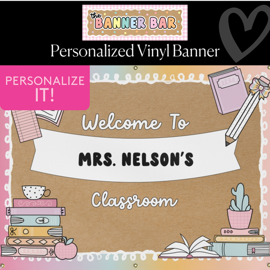 Cozy Book Club Classroom Personalized Banner | Banner Bar