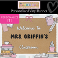 Load image into Gallery viewer, Soft Hues & Storybooks Personalized Classroom Banner | Banner Bar

