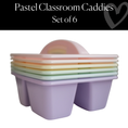 Load image into Gallery viewer, Pastel Classroom Caddies Set of 6 | Plastic Organizer for Teacher Storage
