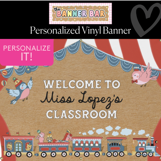 Under the Big Top Personalized Banner | Banner Bar