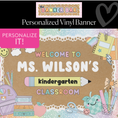 Load image into Gallery viewer, Pencil & Pastels Personalized Classroom Banner | Banner Bar
