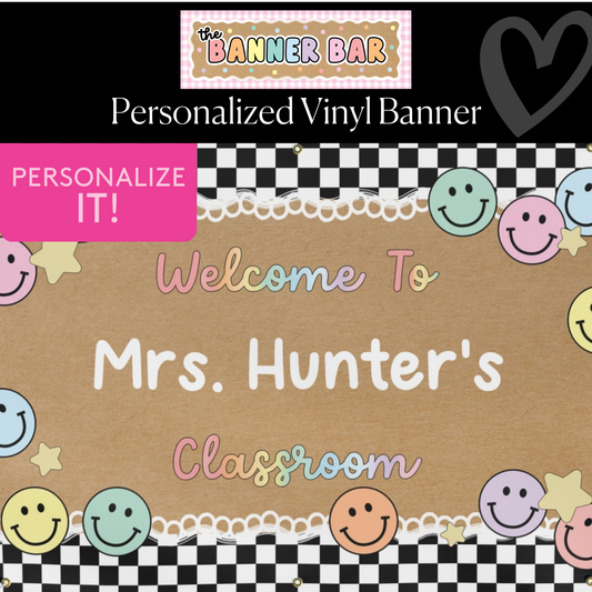 Smiles All Around Personalized Classroom Banner | Banner Bar