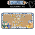 Load image into Gallery viewer, Teaching Is My Happy Place Blue Plaid Classroom Desk Mat | Stars Hollow Schoolhouse

