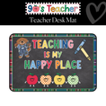 Load image into Gallery viewer, Teaching Is My Happy Place Classroom Desk Mat | 90s Teacher
