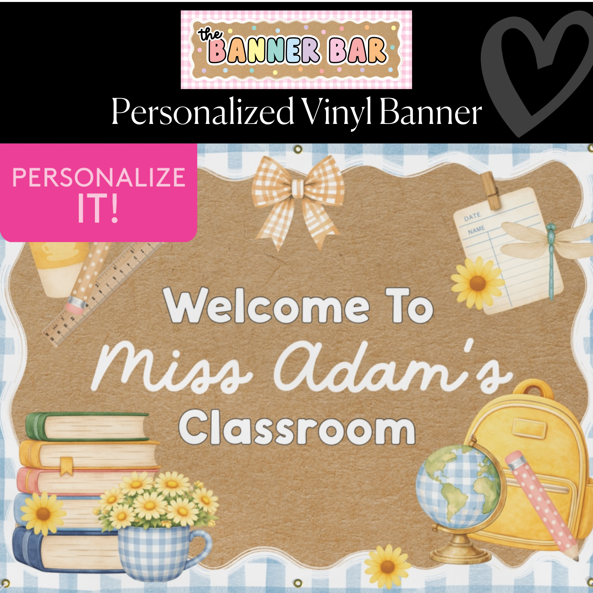 Cottage Classroom Personalized Banner | Banner Bar