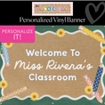 Load image into Gallery viewer, Chalkboard Charm Personalized Banner | Banner Bar
