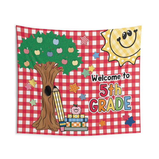 Welcome to 5th Grade Classroom Wall Tapestry | 90s Teacher
