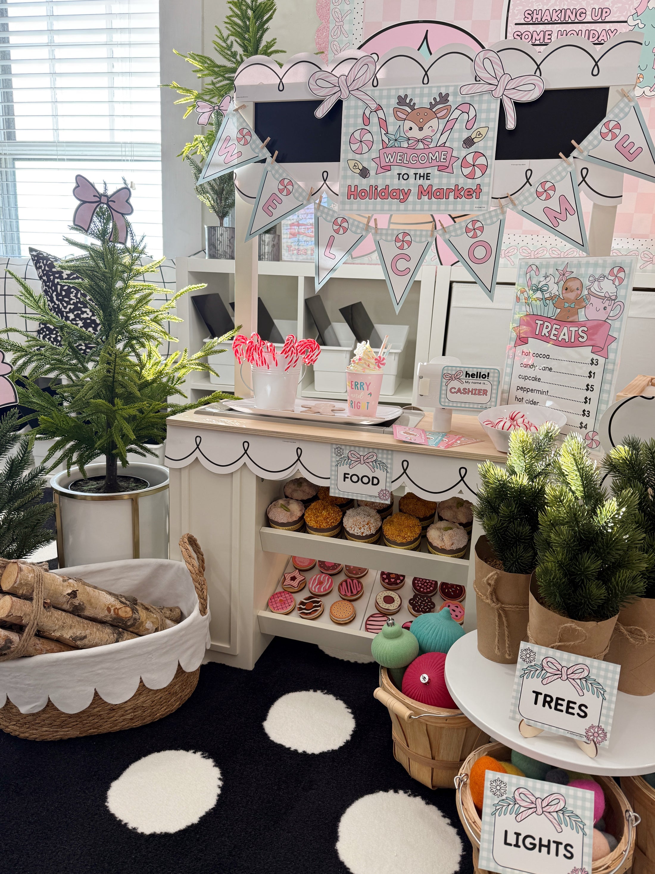 Printable December Dramatic Play Holiday Market and Tree Farm