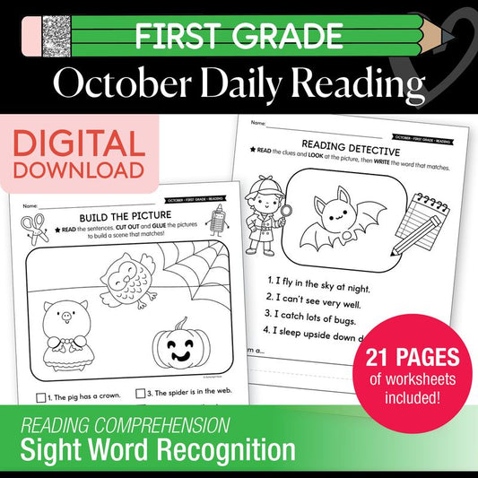 Printable First Grade October Daily Reading
