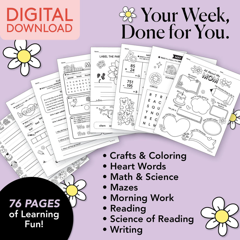 Printable Second Grade May Week 1 Resources