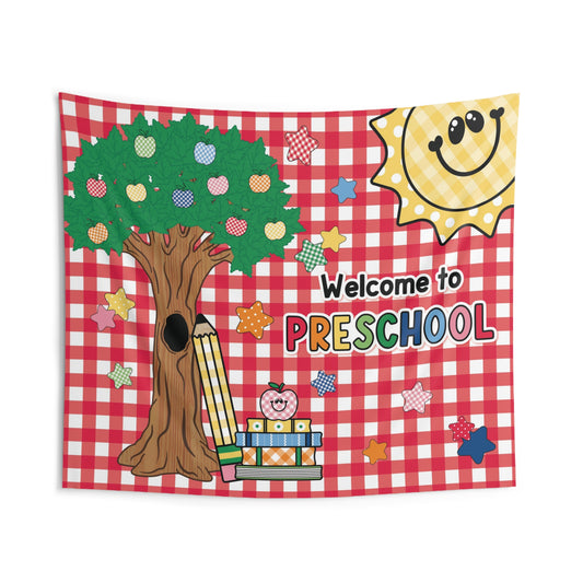Welcome to Preschool Classroom Wall Tapestry | 90s Teacher