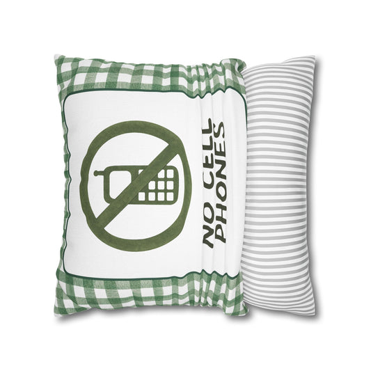 No Cell Phones Classroom Pillow Cover | Stars Hollow Schoolhouse